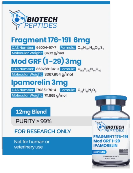 Fragment 176-191 & Mod GRF 1-29 & Ipamorelin Blend (12mg)
