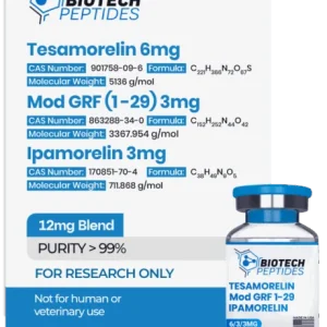 Tesamorelin & CJC-1295 (Mod GRF 1-29) & Ipamorelin Blend (12mg)